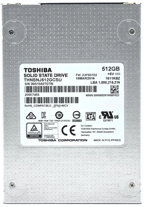 THNSNJ512GCSY - 512GB 6Gbps SATA III 7mm 2.5