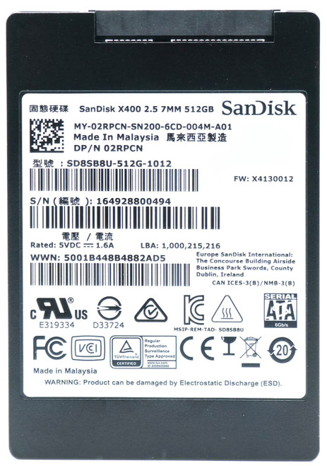 SD8TB8U-512G-1122 - 512GB 6Gbps SATA III 7mm 2.5" Solid State SSD
