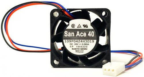 SanAce 109P0424H3D19 - 40x40x28mm DC24V 0.095A 3-Pin Connector Fan for Fanuc A90L-0001-0570