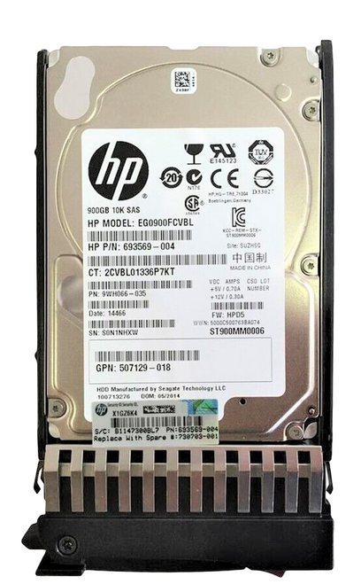 HP EG0900FCVBL - HPE 900GB 10K 6G DP MSA ENT SAS Hard Drive 