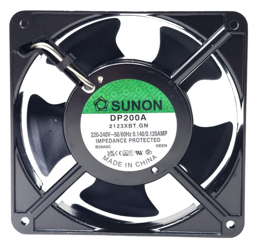 Sunon DP200A - 120x120x38mm AC 220-240V 0.14A 23/21W 50/60Hz 2-Terminals Cooling Fan Sunon DP200A - 120x120x38mm AC 220-240V 0.14A 23/21W 50/60Hz 2-Terminals Cooling Fan