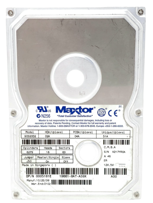 Maxtor 83209D5 - 3.2GB IDE/ATA LFF Internal 3.5" Legacy Hard Drive