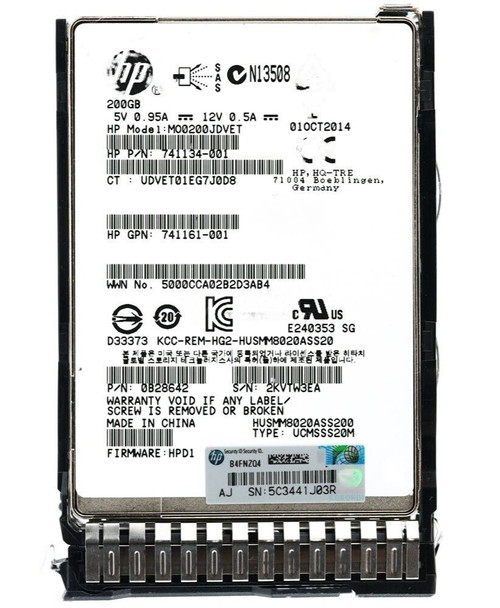 HPE 741161-001 - 200GB 12G SAS SC 2.5" SFF Hard Drive for HPE ProLiant DL20 DL60 DL120 DL180 DL320 DL360 DL380 DL580 Gen8 Gen9 G8 G9 HPE 741161-001 - 200GB 12G SAS SC 2.5" SFF Hard Drive for HPE ProLiant DL20 DL60 DL120 DL180 DL320 DL360 DL380 DL580 Gen8 Gen9 G8 G9