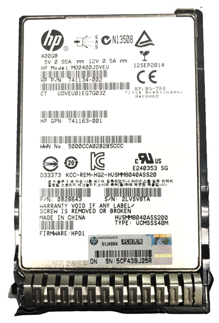 HPE 741225-001 - 400GB 12G SAS ME EM 2.5" SFF Solid State SSD for HPE ProLiant BL480c BL680c DL120 DL180 DL320 DL360 DL380 DL580 Gen6 Gen7 G6 G7 HPE 741225-001 - 400GB 12G SAS ME EM 2.5" SFF Solid State SSD for HPE ProLiant BL480c BL680c DL120 DL180 DL320 DL360 DL380 DL580 Gen6 Gen7 G6 G7