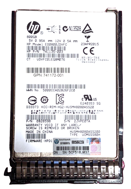 HPE P21131-001 - 800GB 12G SAS HE EP SC 2.5" SFF Solid State SSD for HPE ProLiant BL480c BL680c DL120 DL180 DL320 DL360 DL380 DL580 G8 G9 G10 HPE P21131-001 - 800GB 12G SAS HE EP SC 2.5" SFF Solid State SSD for HPE ProLiant BL480c BL680c DL120 DL180 DL320 DL360 DL380 DL580 G8 G9 G10