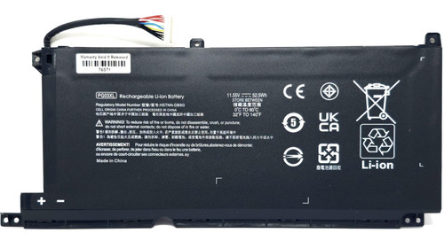 HSTNN-DB9G - PG03XL PGO3XL 3-Cell Battery for HP Pavilion Gaming 15-DK 15-EC OMEN 5X FPC52 Series HSTNN-DB9G - PG03XL PGO3XL 3-Cell Battery for HP Pavilion Gaming 15-DK 15-EC OMEN 5X FPC52 Series