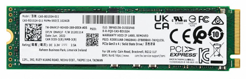 N5VYR - 1TB M.2 2280 NGFF PCIe NVMe Gen3x4 Solid State SSD