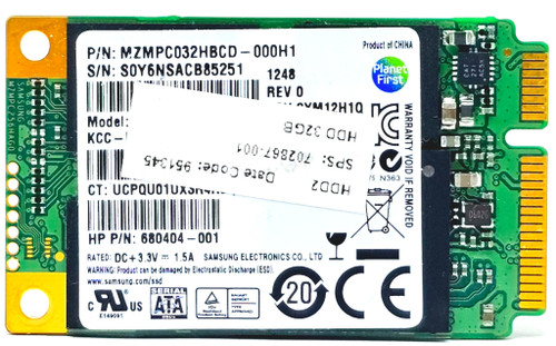 HP 743484-001 - 32GB mSATA Solid State SSD Drive HP 743484-001 - 32GB mSATA Solid State SSD Drive
