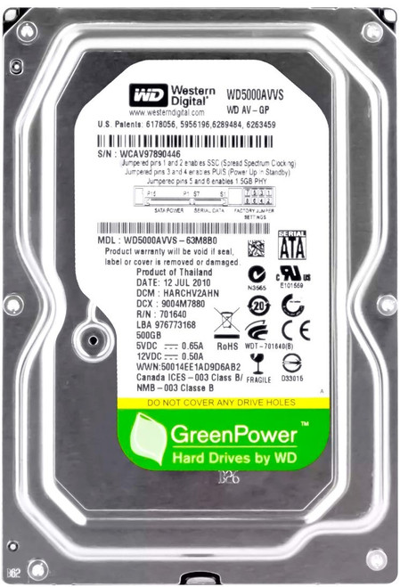Western Digital WD5002ABYS-01B1B0 - 500GB 7.2K RPM SATA 3.5