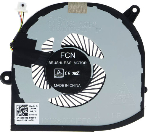 TK9J1 - Right Side Cooling Fan for XPS 15 9560 9570 7590 Precision 5530 P56F002 Laptop