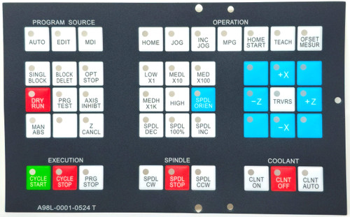 A98L-0001-0524#A - Membrane Operator Keypad Keysheet for Fanuc