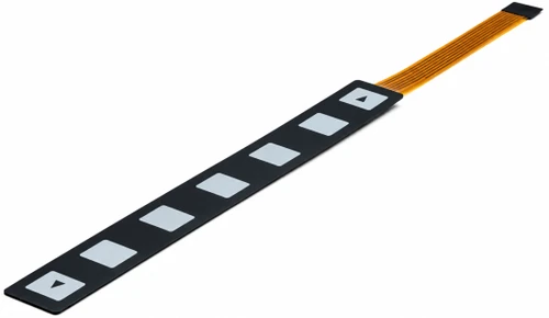 A98L-0005-0252 + A86L-0001-0298 - Flex Ribbon Cable 7 Button Switch + Membrane Keysheet Keypad A98L-0005-0252
