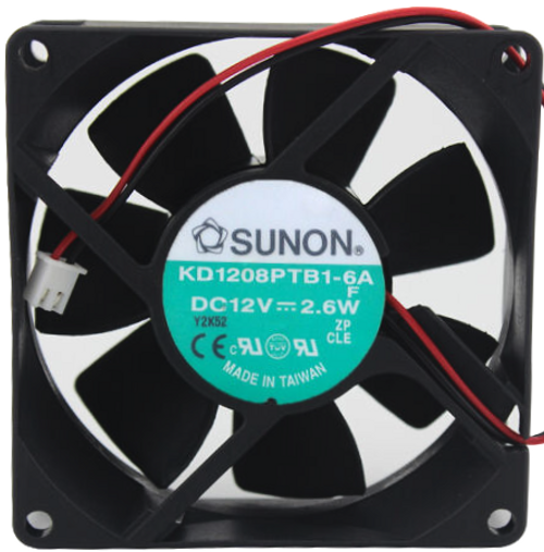 KD1208PTB1-6 - 80x80x25mm DC12V 2.6W 2-Pin Cooling Fan