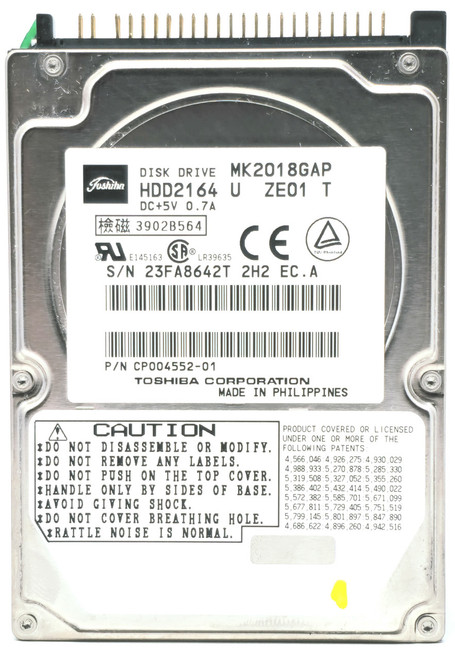 Toshiba HDD2164 - 20GB 4.2K RPM IDE PATA ATA 2.5