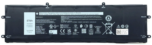 DWVRR - 6-Cell 87Wh 11.4V 7250mAh Replacement Battery for Alienware X15 X17 R1 Inspiron 16 7620 2-in-1 P111F DWVRR - 6-Cell 87Wh 11.4V 7250mAh Replacement Battery for Alienware X15 X17 R1 Inspiron 16 7620 2-in-1 P111F