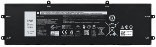 DWVRR - 6-Cell 87Wh 11.4V 7250mAh Replacement Battery for