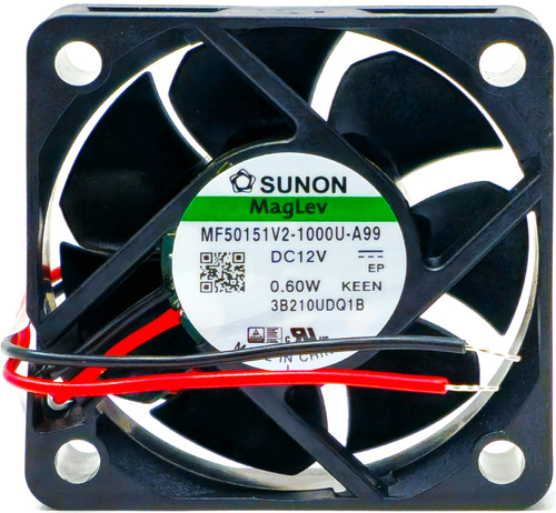 Sunon MF50151V2-1000U-A99 - 50x50x15mm 5015 DC12V 0.05A 0.60W 2-Lead Wires Tubeaxial Cooling Fan Sunon MF50151V2-1000U-A99 - 50x50x15mm 5015 DC12V 0.05A 0.60W 2-Lead Wires Tubeaxial Cooling Fan