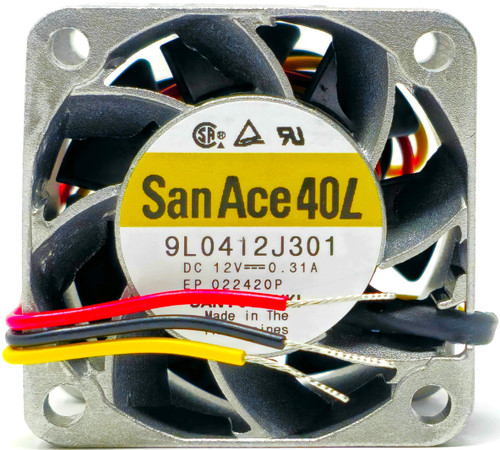 Sanyo 9L0412J301 - 40x40x28mm 4028 DC12V 0.31A 3.72W 3-Lead Wires Ball Bearing Tubeaxial Cooling Fan Sanyo 9L0412J301 - 40x40x28mm 4028 DC12V 0.31A 3.72W 3-Lead Wires Ball Bearing Tubeaxial Cooling Fan
