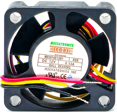 MR3010E12B1 - 30x30x10mm 3010 DC12V 0.13A 1.56W 3-Lead Wires Ball Bearing Tubeaxial Cooling Fan MR3010E12B1 - 30x30x10mm 3010 DC12V 0.13A 1.56W 3-Lead Wires Ball Bearing Tubeaxial Cooling Fan