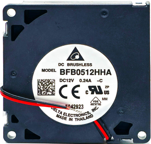 Delta BFB0512HHA - 50x50x10mm 5010 DC12V 0.24A 2.88W 2-Lead Wires Ball Bearing Blower Cooling Fan Delta BFB0512HHA - 50x50x10mm 5010 DC12V 0.24A 2.88W 2-Lead Wires Ball Bearing Blower Cooling Fan