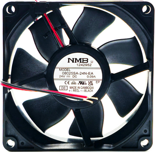 NMB 08025SA-24N-EA - 80x80x25mm 8025 DC24V 0.09A 2.16W 2-Lead Wires Ball Bearing Tubeaxial Cooling Fan NMB 08025SA-24N-EA - 80x80x25mm 8025 DC24V 0.09A 2.16W 2-Lead Wires Ball Bearing Tubeaxial Cooling Fan