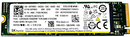 XPWV2 - 2TB NVMe PCIe Gen4 x4 G4 M.2 2280 Solid State Drive (SSD