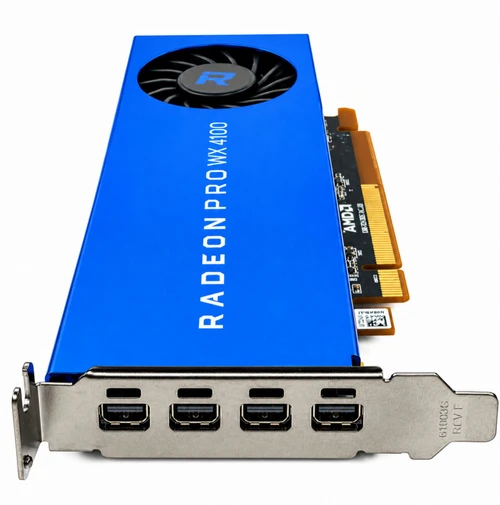100-506008 - AMD Radeon Pro WX 4100 - 4GB GDDR5 Mini DP 1.4 Quad Display PCIe 3.0 x16 Workstation Graphics Card