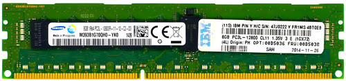 47J0222 - 8GB 1Rx4 PC3L-12800R DDR3L-1600 ECC Registered RDIMM Server Memory 47J0222 - 8GB 1Rx4 PC3L-12800R DDR3L-1600 ECC Registered RDIMM Server Memory