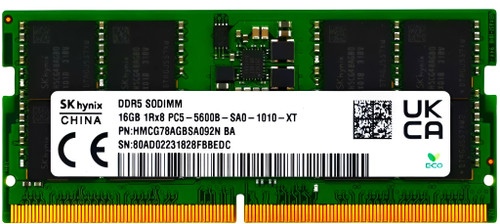 HMCG78AGBSA092N - 16GB DDR5-5600 SODIMM Laptop Memory Module - CPU