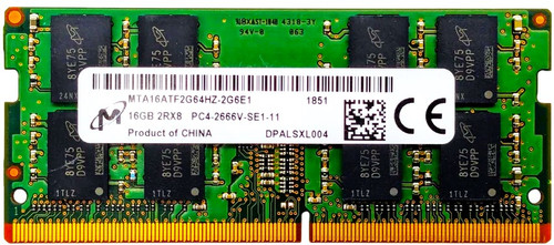 CT16G4SFD8266  - 16GB DDR4‑2666 (PC4‑2666V) 2Rx8 1.2 V CL19 260‑Pin SODIMM Laptop Memory RAM