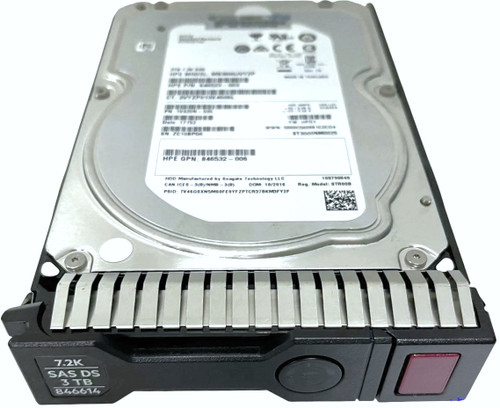 846523-003 - 3TB 7.2K RPM 12Gb/s SAS MDL 3.5" LFF SC Hard Drive
