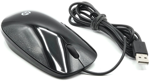MSU1459 - Glossy Black Merapi 2-Button USB Black Wired Optical Mouse