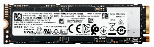 SSDPEKNU010TZ - 1TB M.2 2280 NGFF PCIe NVMe Gen3x4 Solid State SSD