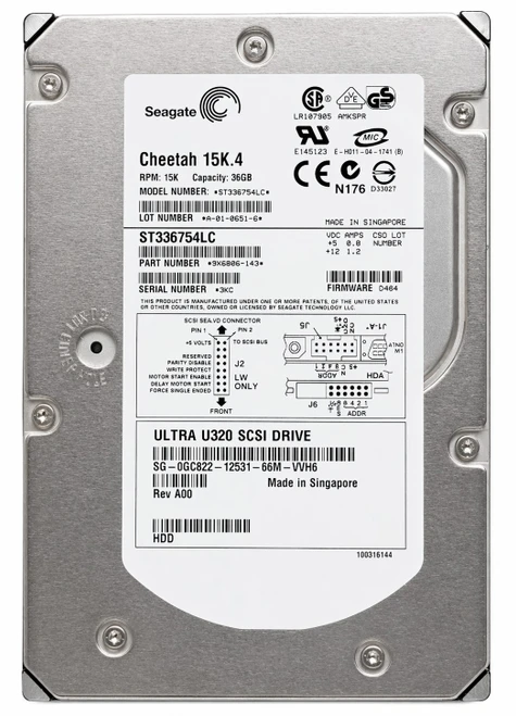 03N6342 - 36.7GB 15K RPM Ultra320 SCSI 80-Pin SCA 3.5" Hard Drive