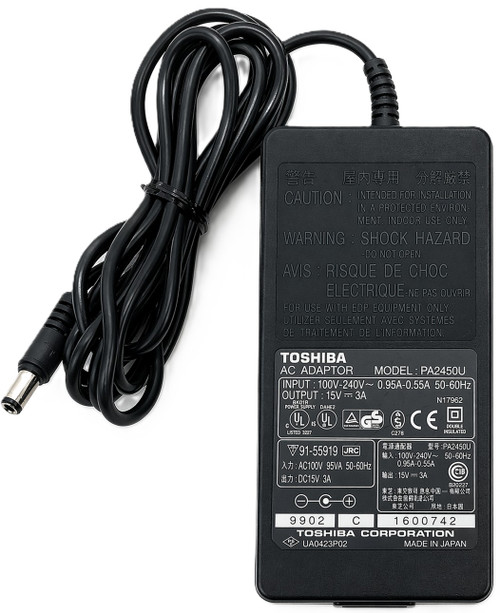 PA2484U-1AC2 - 45W 15V 3A 6.3mm × 3.0mm Tip AC Adapter Charger for Satellite A10 A15 Tecra 8000 8100 Portege 3000