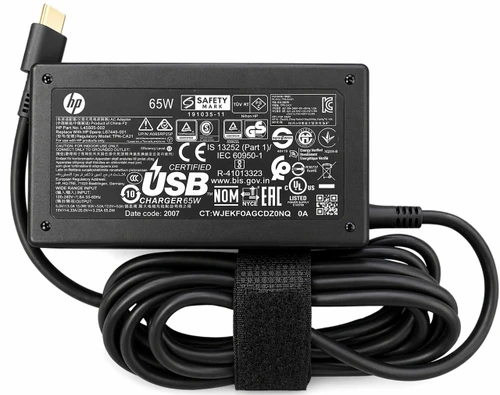 L65505-011 -  Genuine HP 65W USB-C AC Adapter Charger for for HP Chromebook Spectre EliteBook ProBook X360 / Elite x2 1012 G2 / Pavilion X2 / Envy X2