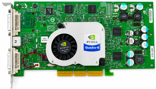 308961-002 - 128MB Nvidia Quadro 4 980XGL Dual DVI 8X AGP Video Card