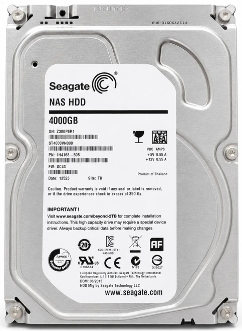 1H4168-505 - 4TB 5.9K RPM 3.5" SATA 6Gb/s Hard Drive for Desktop Servers NAS DVR NVR Surveillance Systems