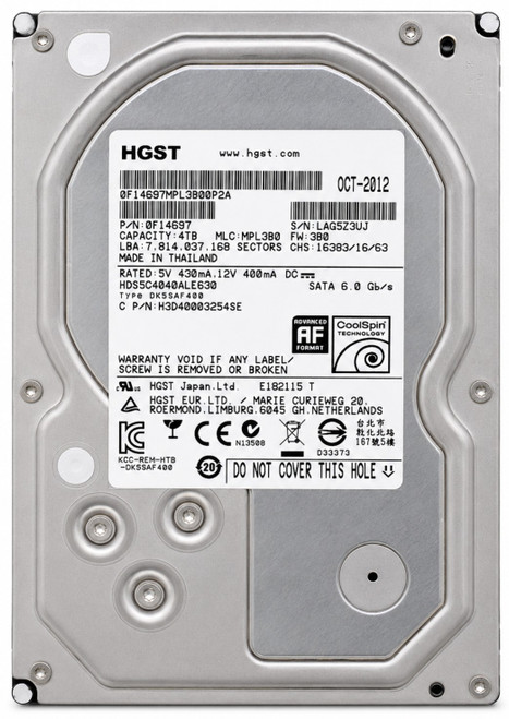 H3D40003254SE - 4TB 5.4K RPM 32MB Cache 3.5" SATA 6Gb/s Hard Drive for Desktop NAS DVR NVR Surveillance Systems
