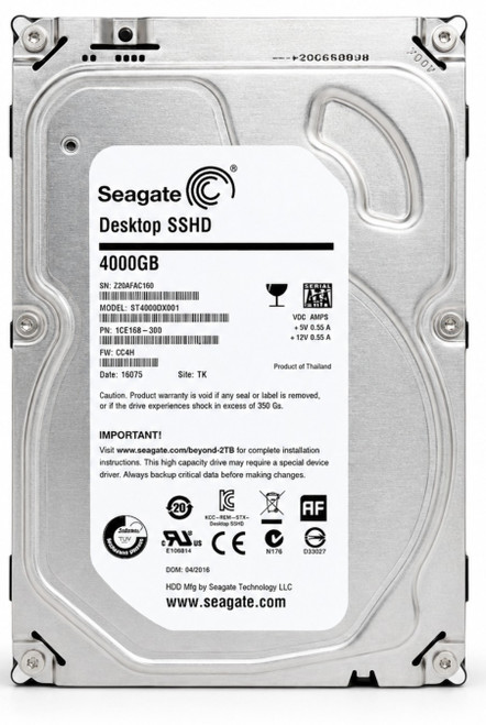 1CE168-300 - 4TB 5.9K RPM SSHD Hybrid 3.5" SATA 6Gb/s Hard Drive for Desktop / NAS / DVR / NVR / Surveillance Systems