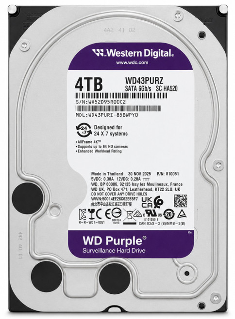 WD43PURZ-85BWPY0 - 4TB 5.4K RPM 64MB Cache 3.5