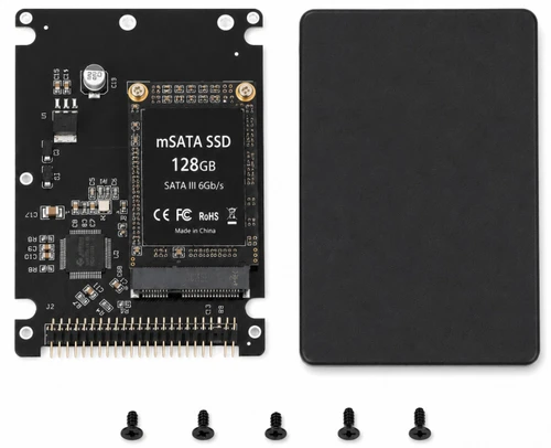 128GB mSATA SSD to 2.5 Inch 44-Pin IDE ATA PATA Adapter with Case for Legacy Laptops