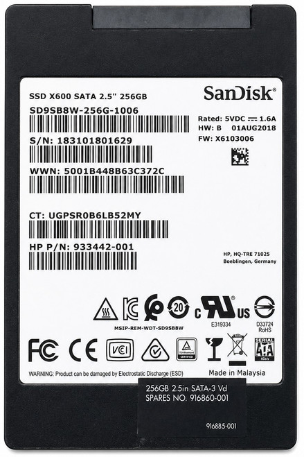 SD8SB8U-256G-1012 - 256GB SATA 7mm 2.5" Solid State Drive SSD for Laptop Desktop Workstation