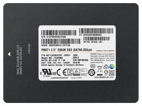 933442-001 - 256GB SATA 7mm 2.5" Solid State Drive SSD for Laptop Desktop Workstation