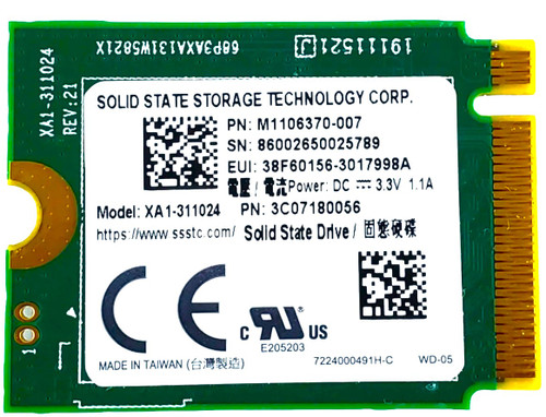 SDEPTSJ-1T00-1012 - 1TB PCIe NVMe M.2 2230 Gen4x4 Solid State SSD