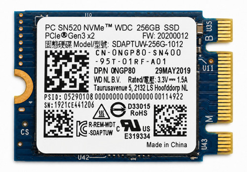 35PK2 - 256GB M.2 2230 PCIe NVMe Gen3 SSD for Laptops Tablets Handheld Gaming PCs and Mini PCs