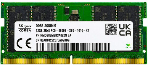 5M30Z71681 - 32GB DDR5-4800 PC5-38400 CL40 1.1V 262-Pin 2Rx8 SODIMM Laptop Memory RAM