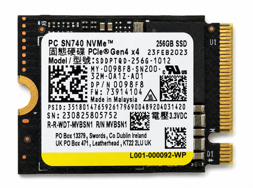 SDDQTQD-256G-1016 - 256GB M.2 2230 PCIe NVMe Gen4 SSD for Laptops Tablets Handheld Gaming PCs and Mini PCs