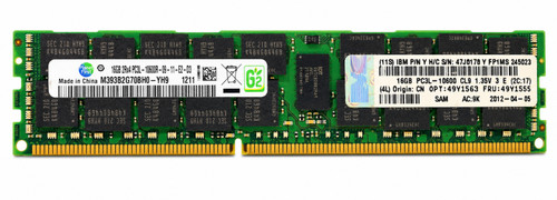 M393B2G70CB0-YH9 - 16GB (1x16GB) 1333MHz 2Rx4 PC3L-10600R DDR3L ECC Registered Standard-Height Server Memory