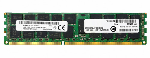 CT204872BQ1339.36FD - 16GB (1x16GB) 1333MHz 2Rx4 PC3L-10600R DDR3L ECC Registered Standard-Height Server Memory